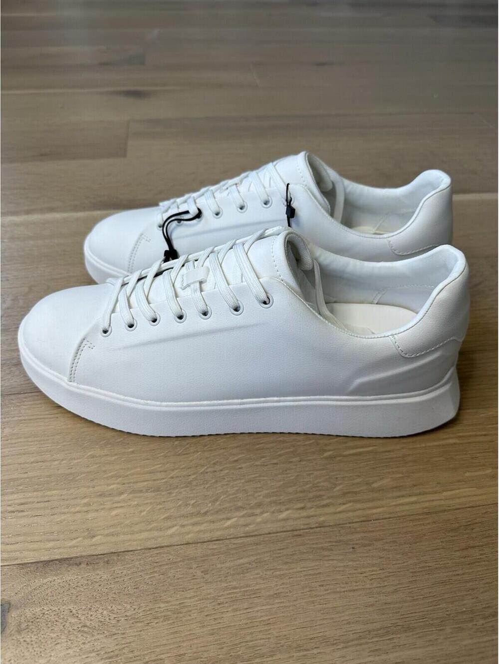 Zara Mens White Minimalist Thick Sole Size 14